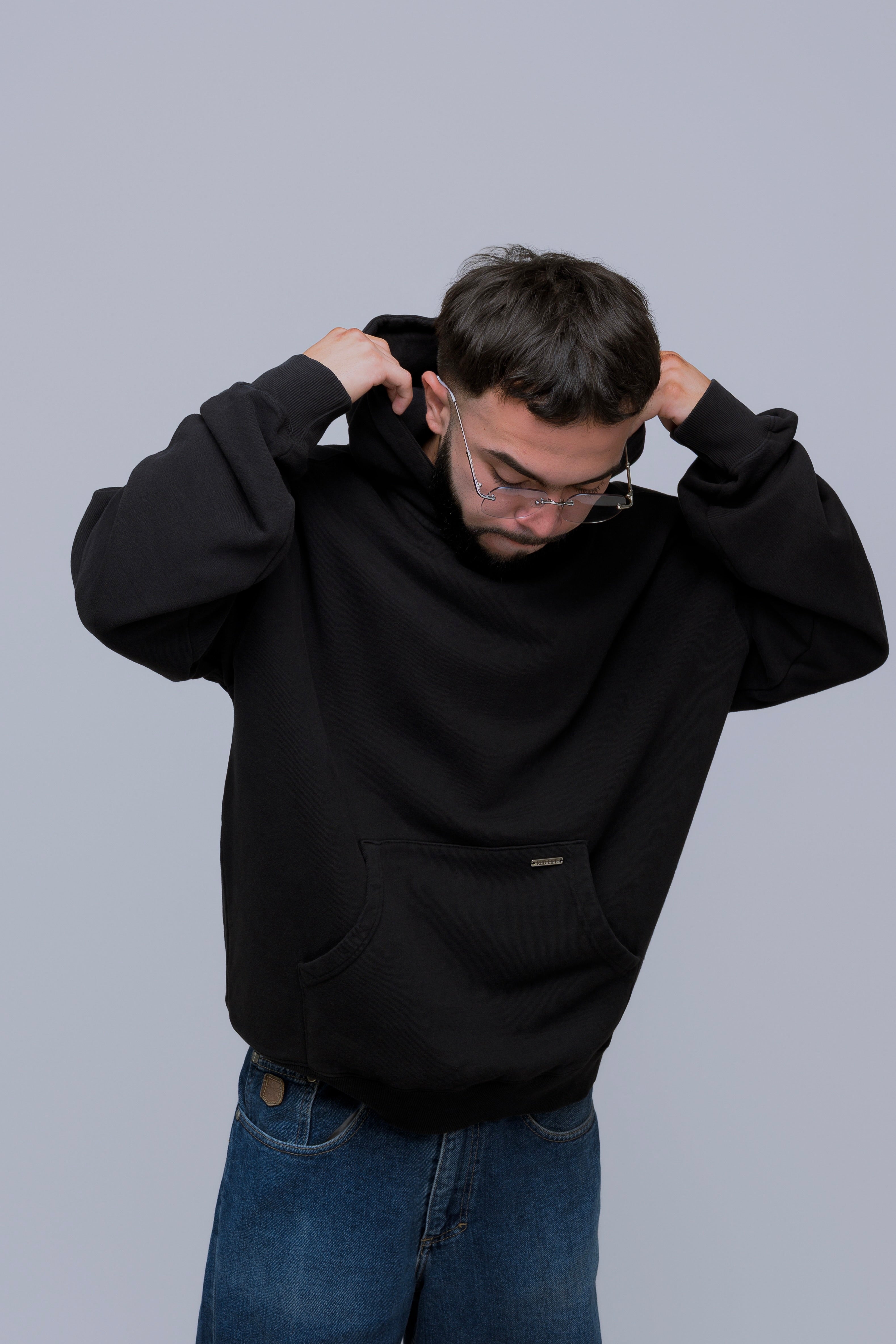 Hoodie Oversize Negra