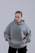 Hoodie Oversize gris claro
