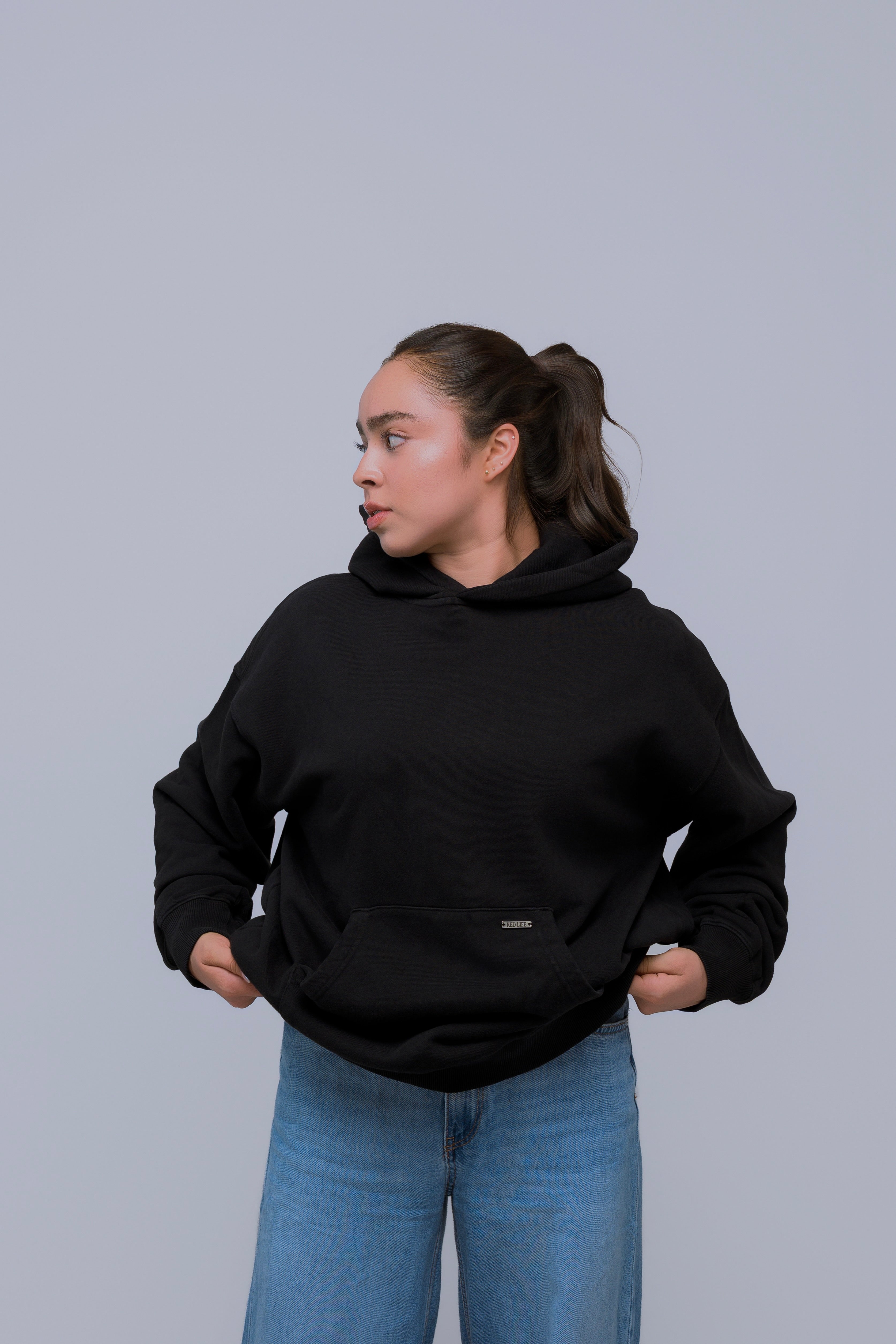 Hoodie Oversize Negra
