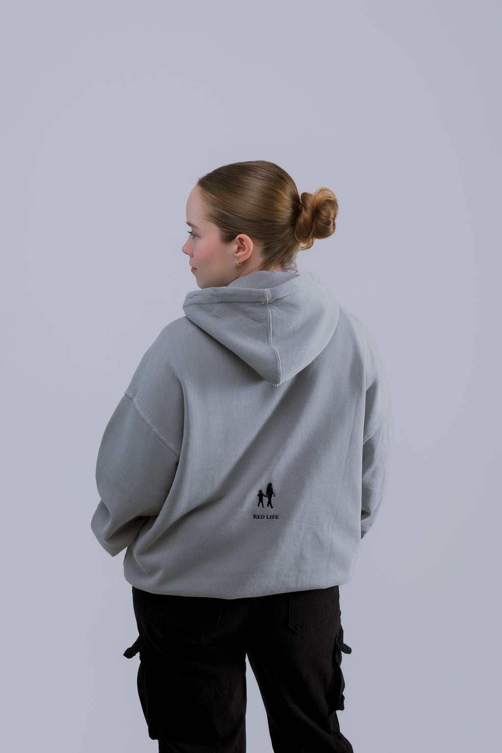 Hoodie Oversize gris claro