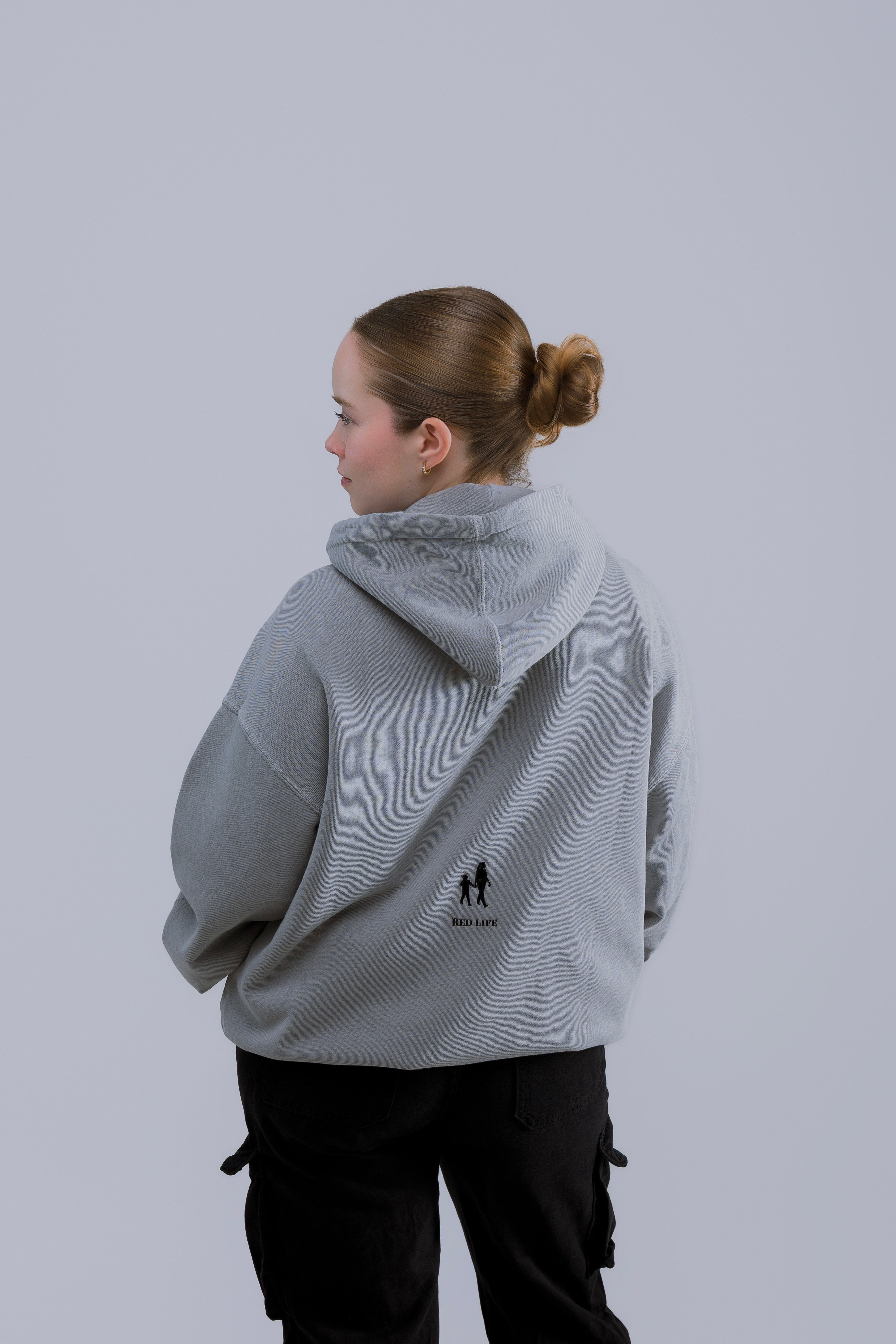 Hoodie Oversize gris claro